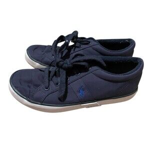 Polo Ralph Lauren Boys Cantor  Low Sneakers Size 3 Blue Lace Up Sneakers